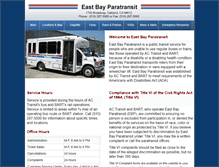 Tablet Screenshot of eastbayparatransit.org